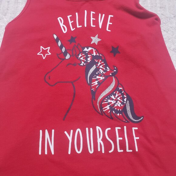 ✨ Way to Celebrate “Believe in Yourself” Unicorn Tank – Girls L (10/12) ✨ - Picture 3 of 7
